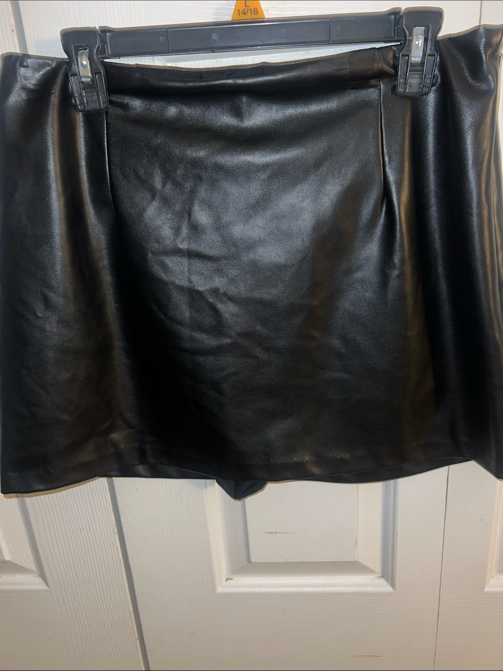 Abercrombie & Fitch Black Faux Leather Mini Skirt